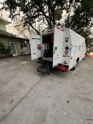 Magnet Plumbing service vehicle on-site for Slab Leak Repair in El Dorado Palms